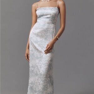 Reformation Floral Blue Dress — Frankie